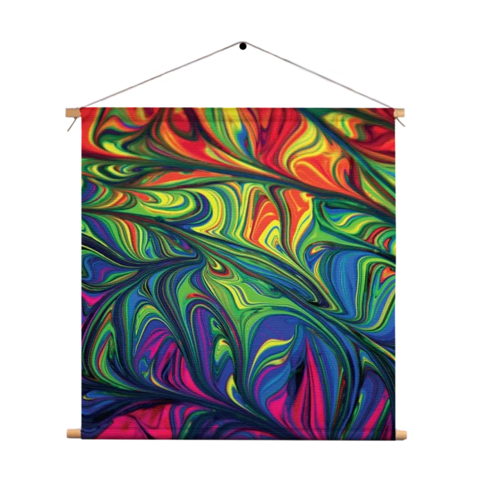 Textielposter Verf Kleuren Gemengd Vierkant Template TP Vierkant Abstract 37 1