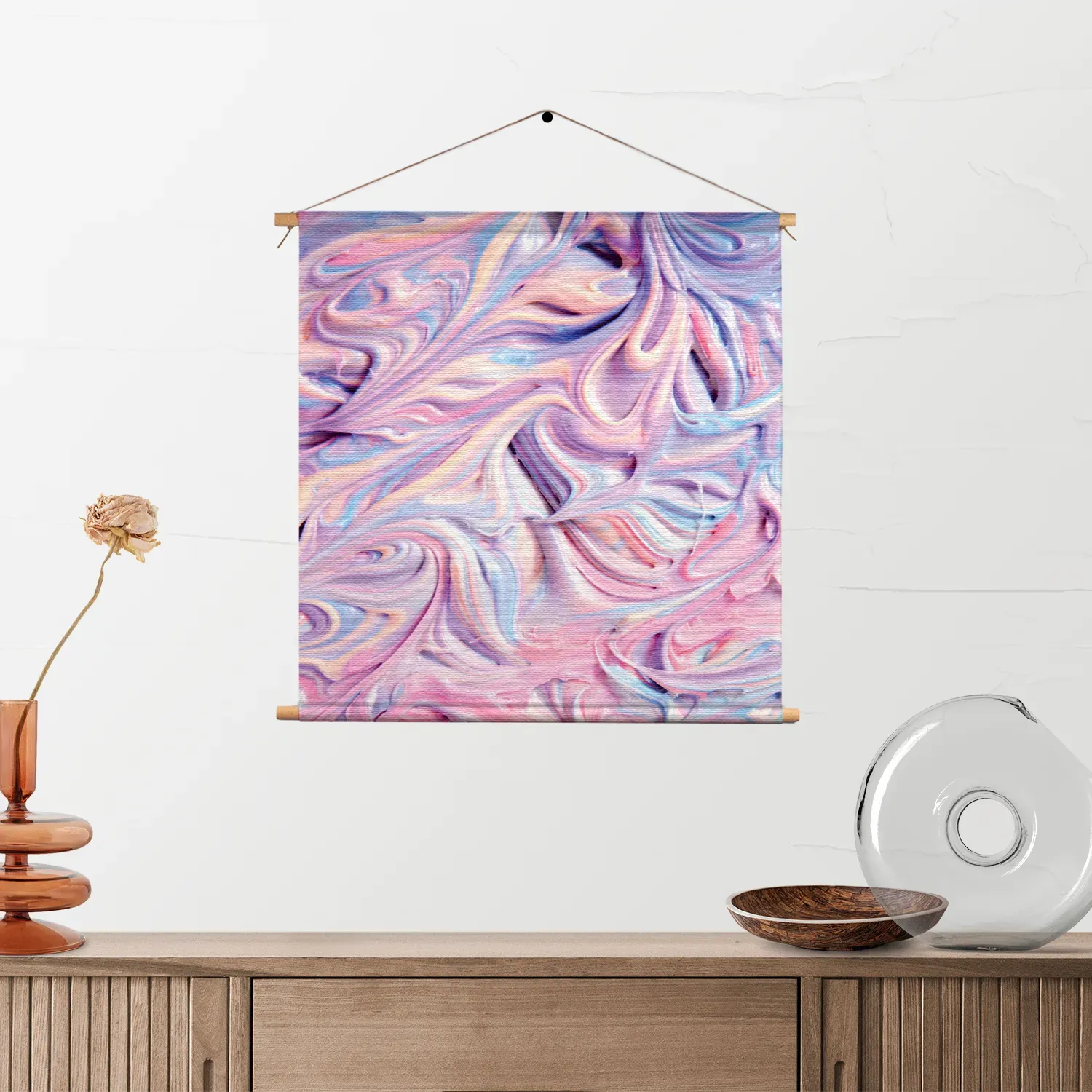 Textielposter Statisfying Art Roze Vierkant Template TP Vierkant Abstract 45 2