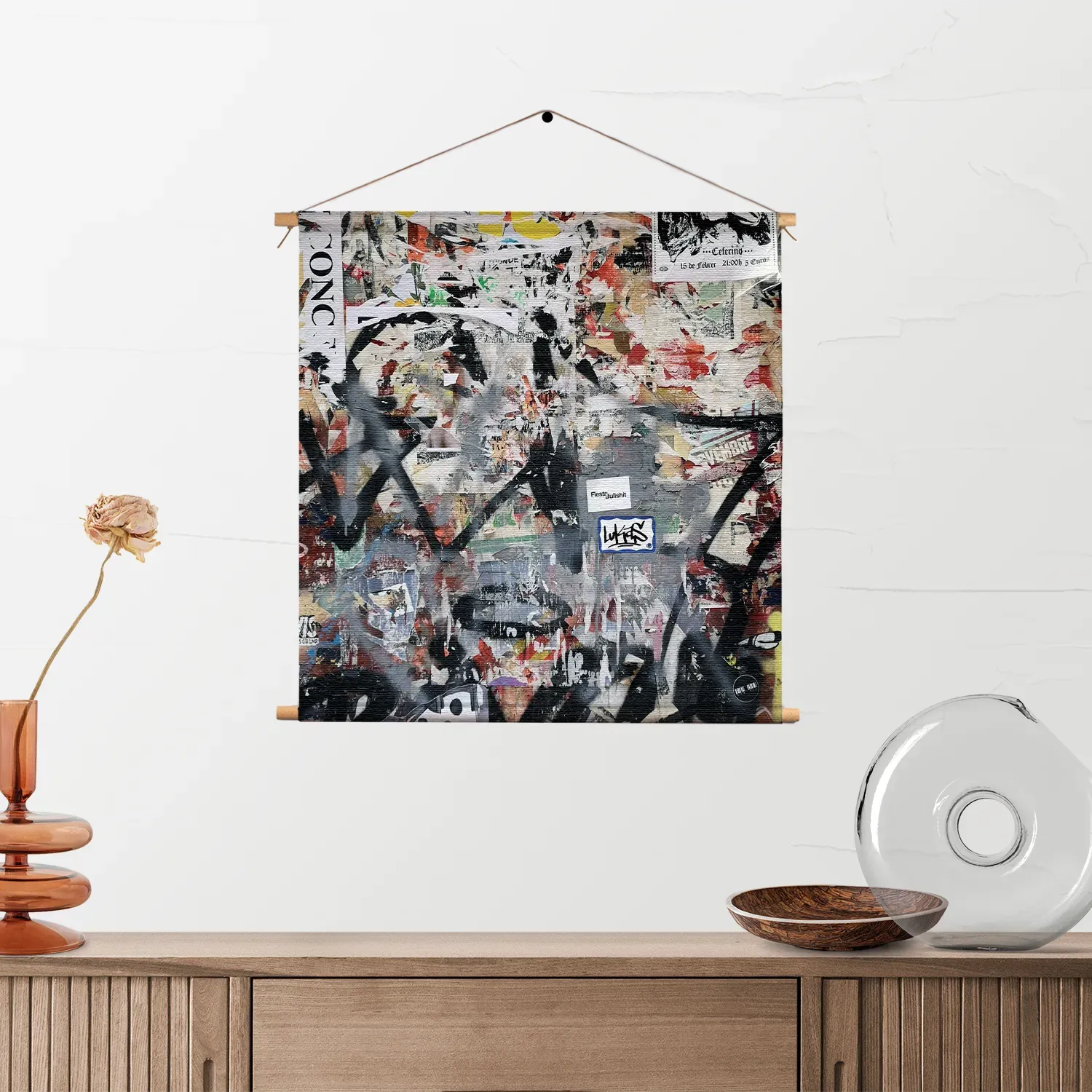 Textielposter Knip en Plak Kunst Vierkant Template TP Vierkant Abstract 50 2