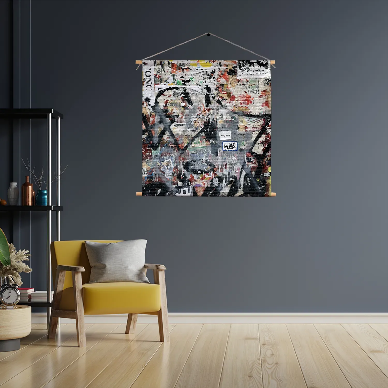 Textielposter Knip en Plak Kunst Vierkant Template TP Vierkant Abstract 50 3