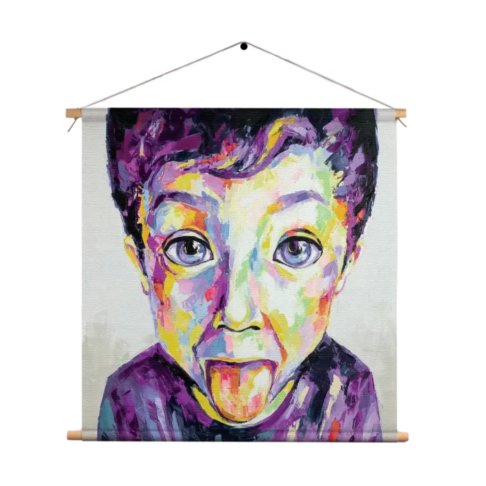 Textielposter The Colored Young Boy Art Vierkant Template TP Vierkant Abstract 55 1