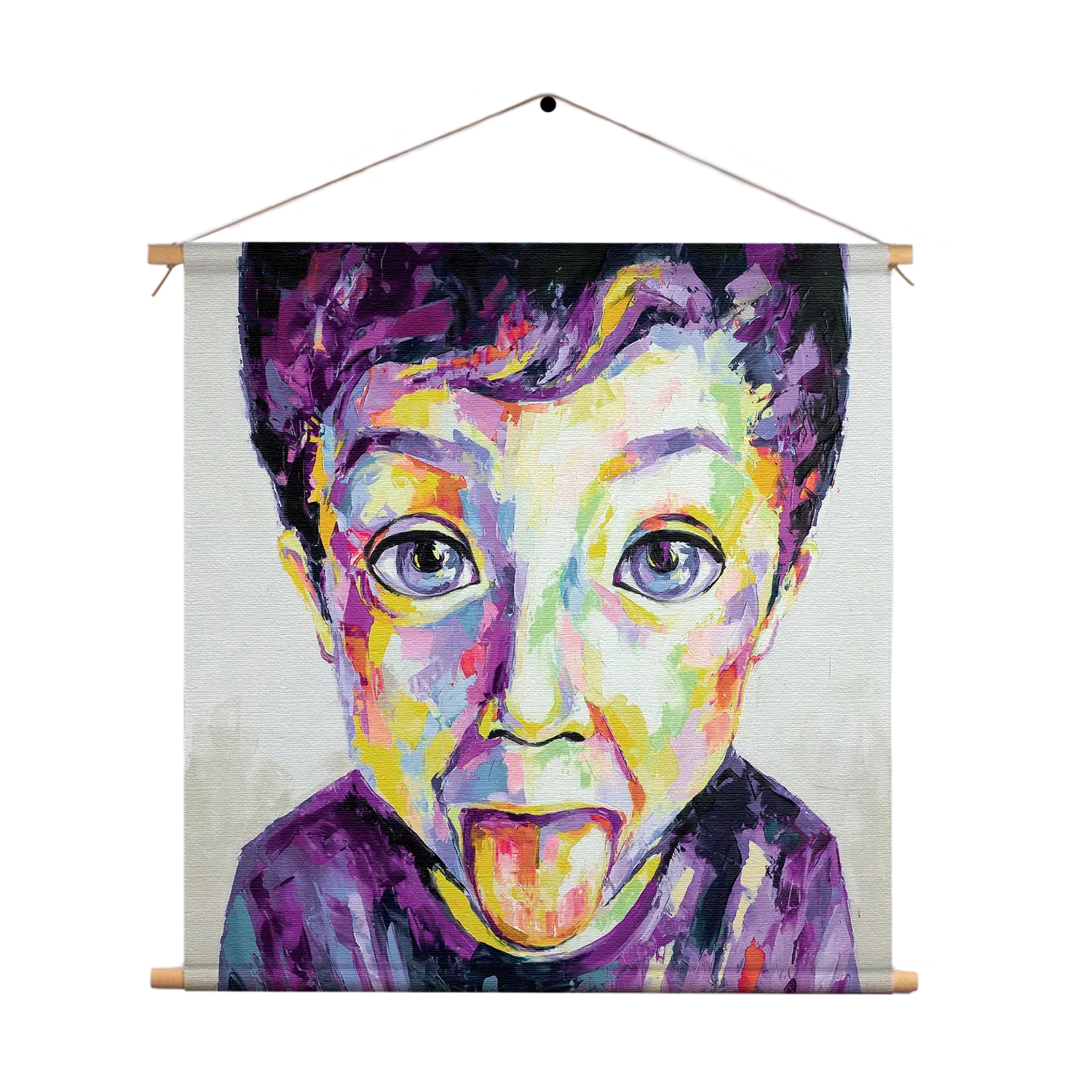 Textielposter The Colored Young Boy Art Vierkant Template TP Vierkant Abstract 55 1