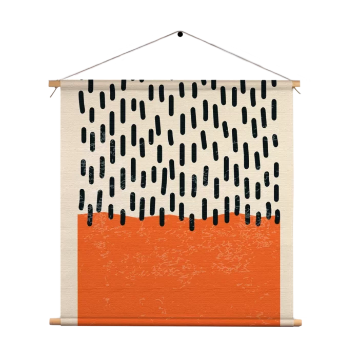 Textielposter Scandinavisch Oranje Vierkant Template TP Vierkant Abstract 60 1