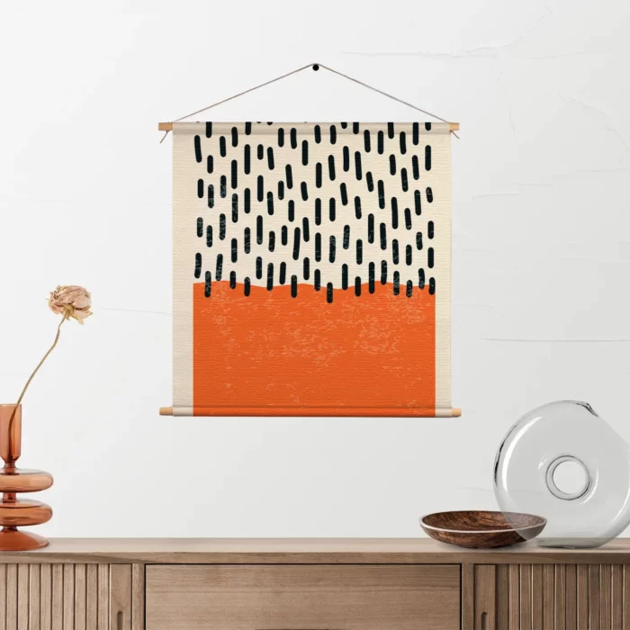 Textielposter Scandinavisch Oranje Vierkant Template TP Vierkant Abstract 60 2