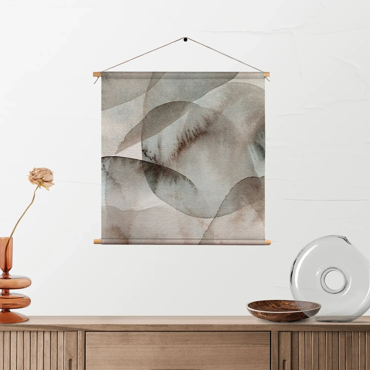 Textielposter Abstract Rustige Tinten met Accent 02 Vierkant Template TP Vierkant Abstract 69 2