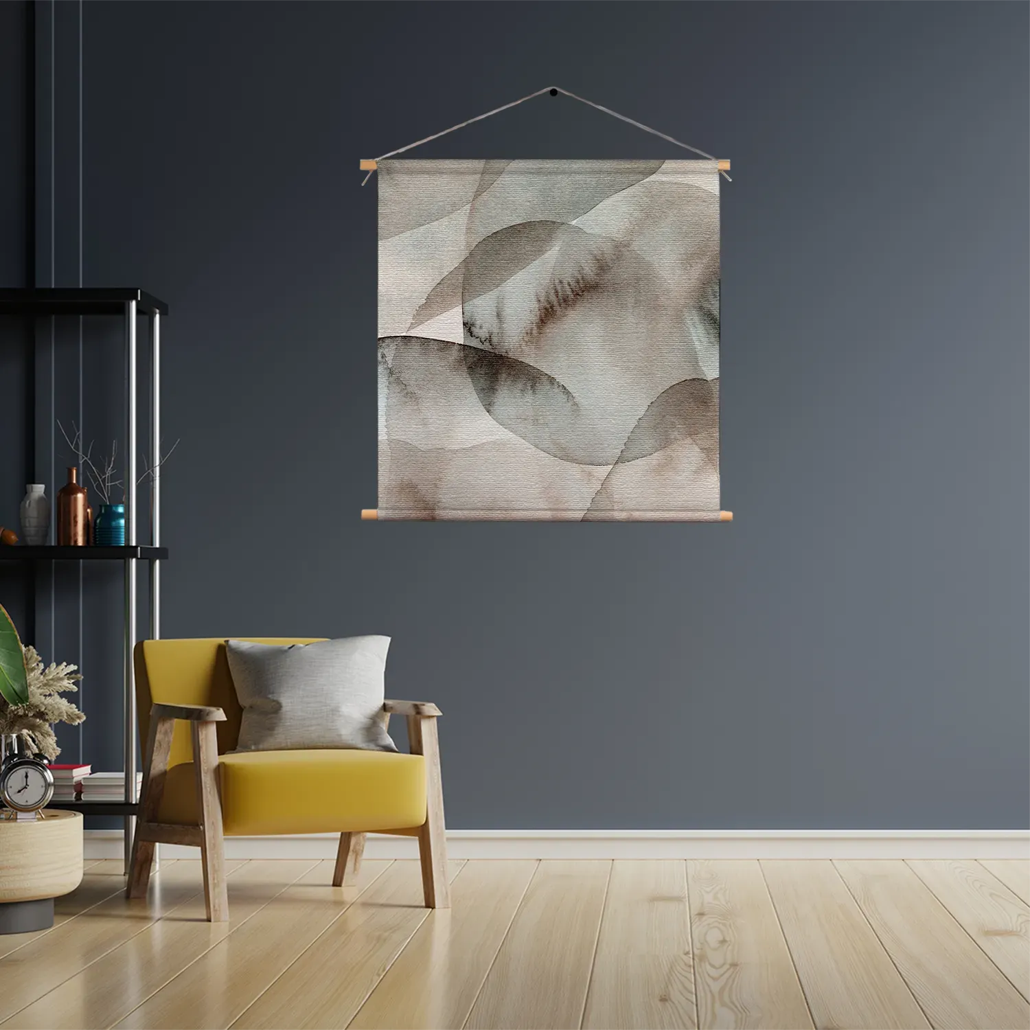 Textielposter Abstract Rustige Tinten met Accent 02 Vierkant Template TP Vierkant Abstract 69 3