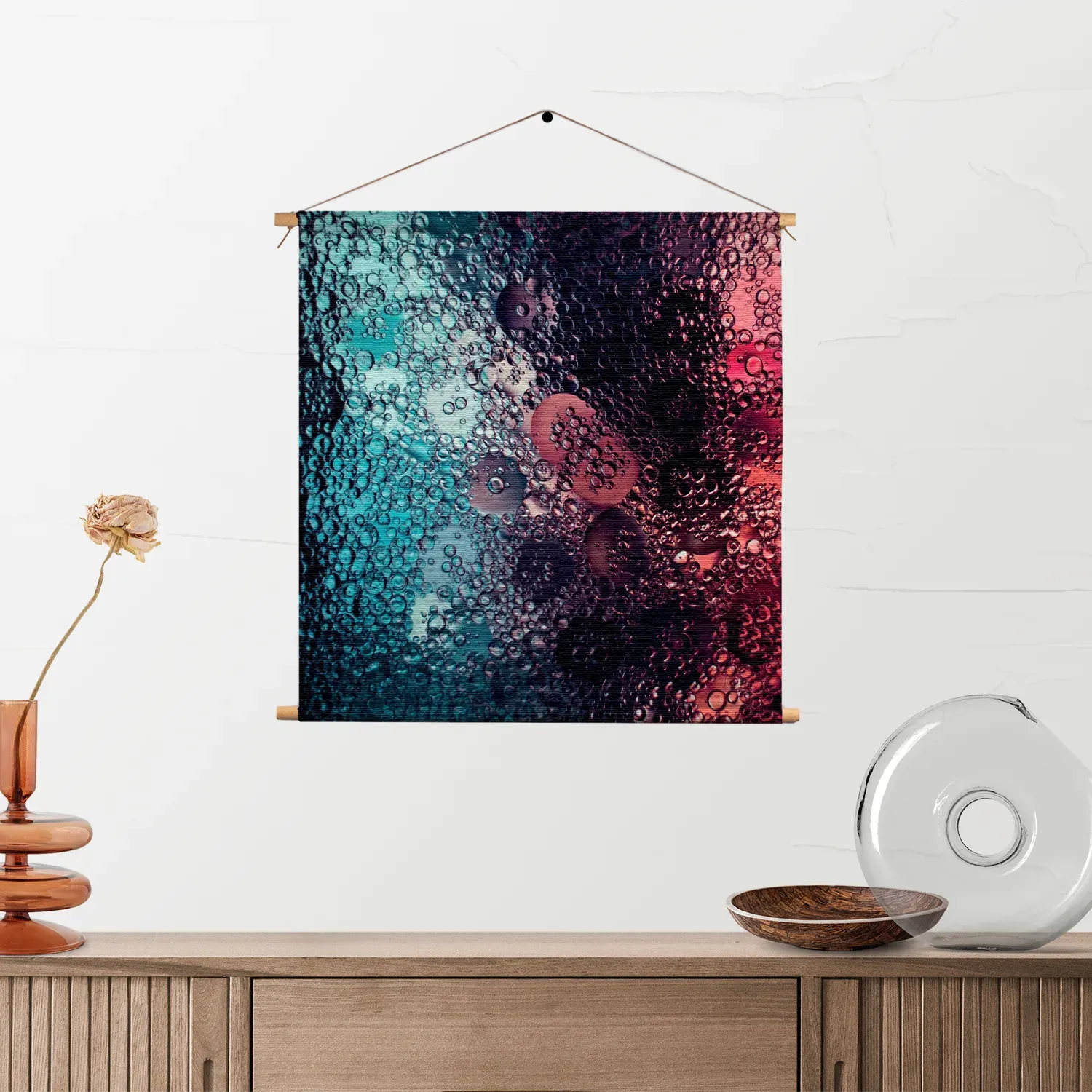 Textielposter Bubbles Art Vierkant Template TP Vierkant Abstract 71 2