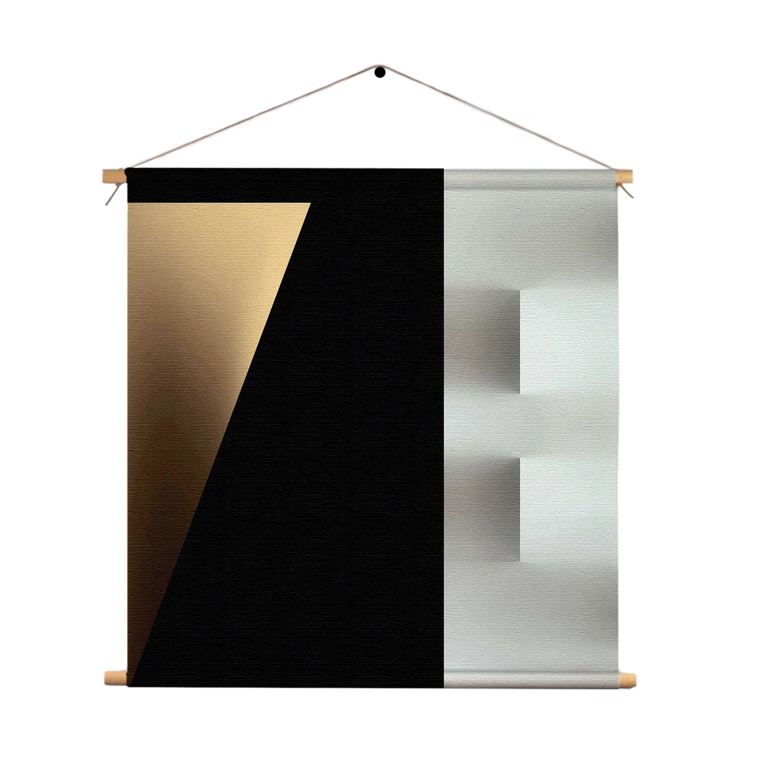 Textielposter Scandinavisch Wit met Zwart Element 03 Vierkant Template TP Vierkant Abstract 73 1