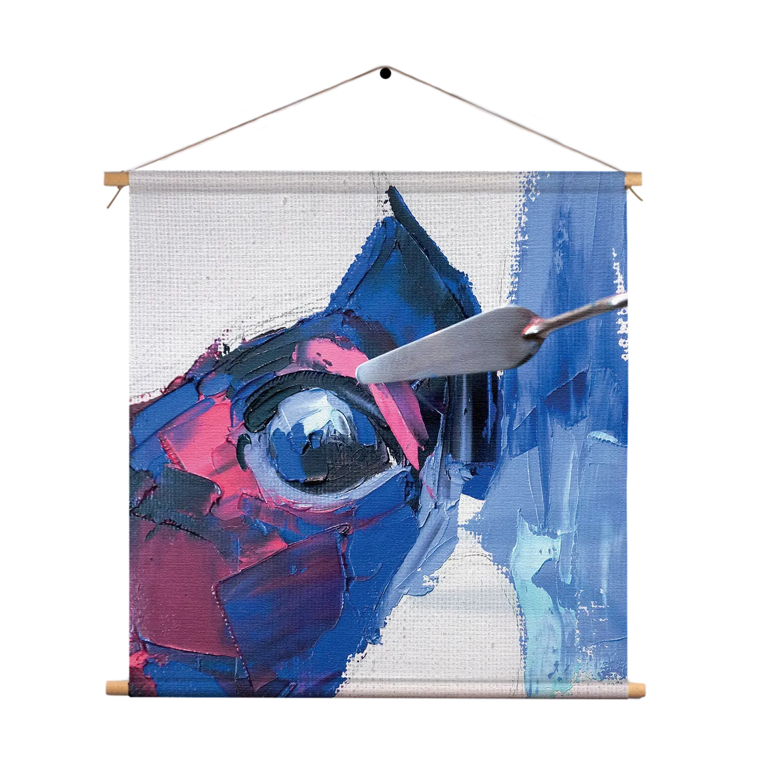 Textielposter Niet Afgeschilderde Dierenkop Kleurrijk Vierkant Template TP Vierkant Abstract 76 1