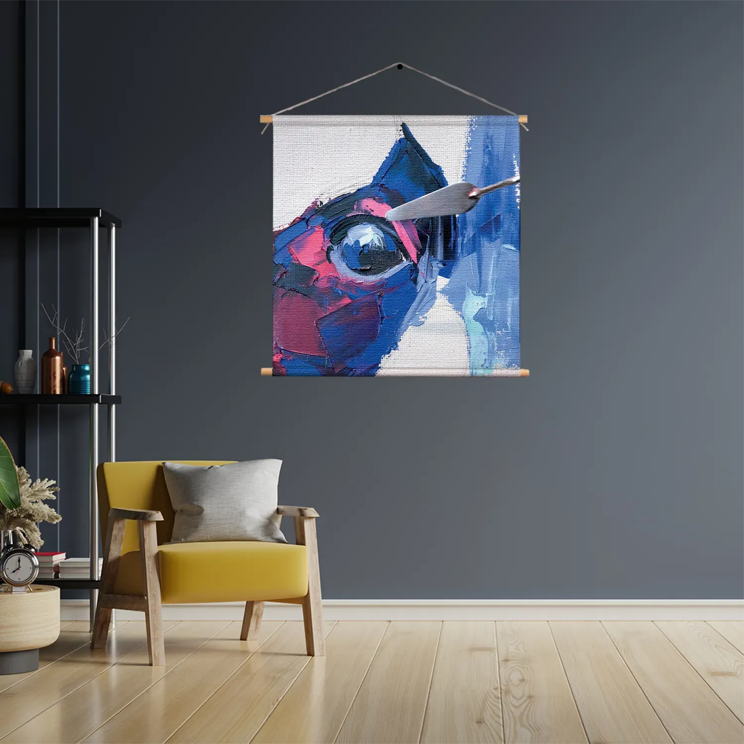 Textielposter Niet Afgeschilderde Dierenkop Kleurrijk Vierkant Template TP Vierkant Abstract 76 3