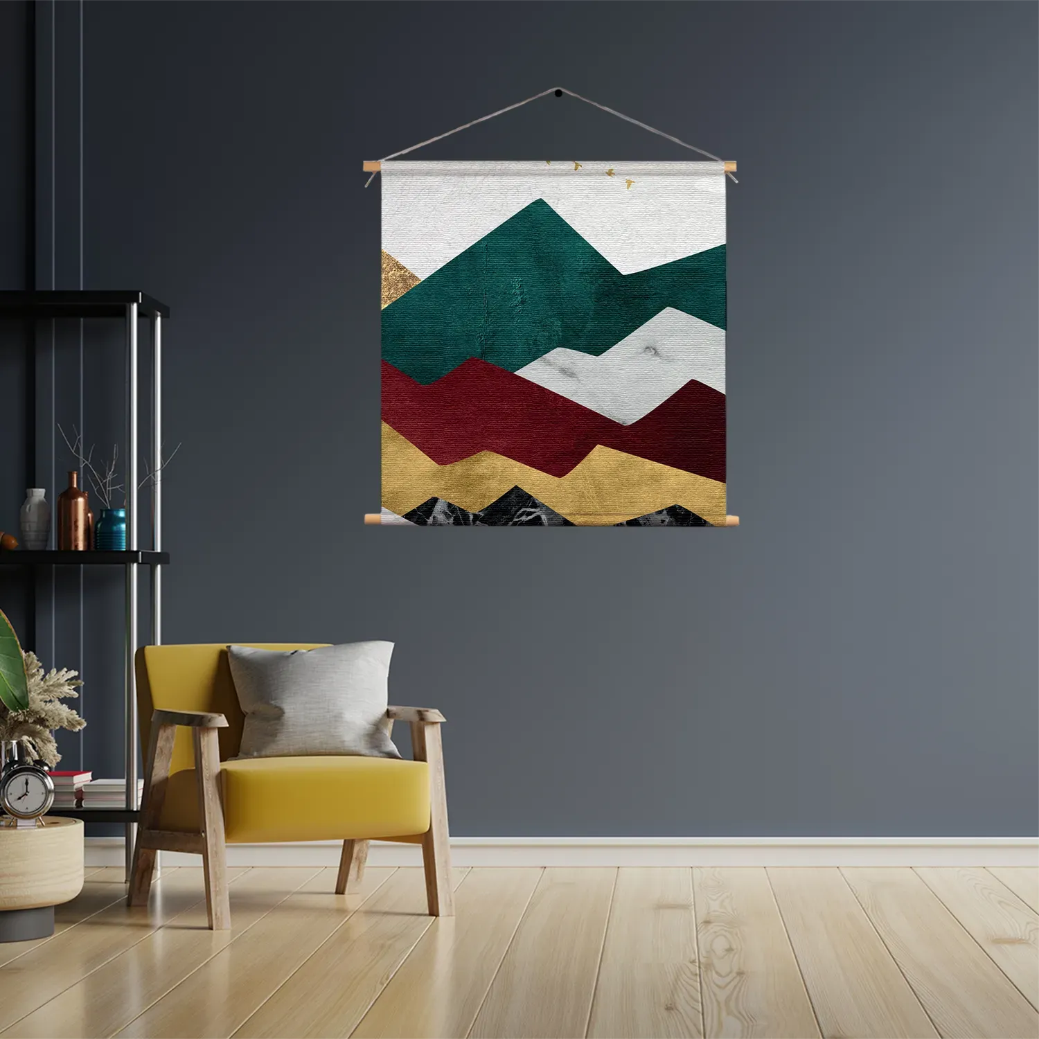 Textielposter Kleurrijke Bergen 03 Vierkant Template TP Vierkant Abstract 80 3