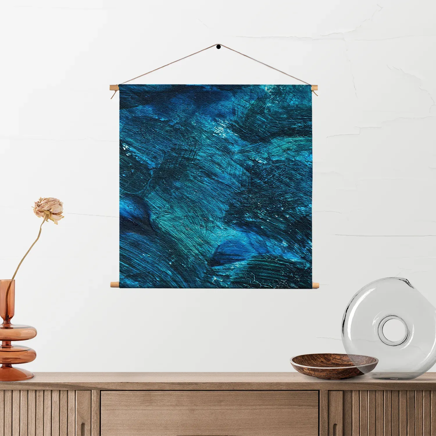 Textielposter Abstrat Blauw Vierkant Template TP Vierkant Abstract 84 2