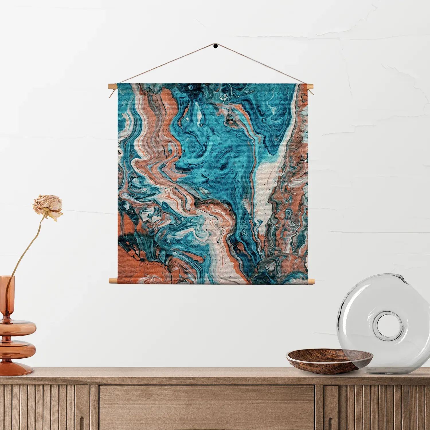 Textielposter Painted Colored Vierkant Template TP Vierkant Abstract 85 2