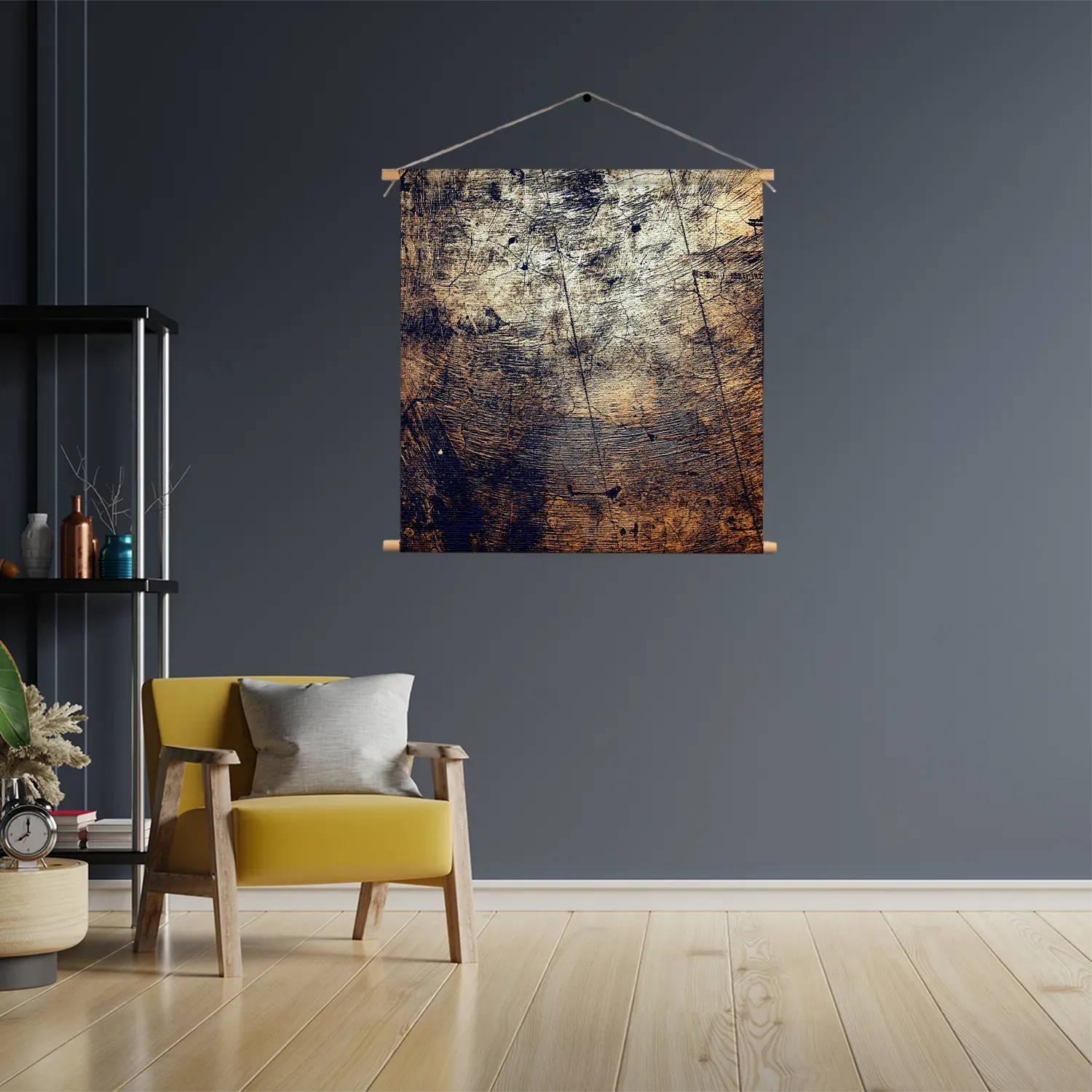 Textielposter Boomstam - Boomschors - Hout Patroon Vierkant Template TP Vierkant Abstract 94 3