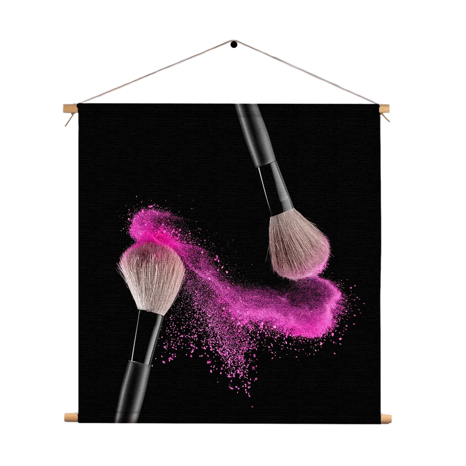 Template_TP_Vierkant_Beauty_1-1 Textielposter Make up Poederkwasten Roze Vierkant Template TP Vierkant Beauty 1 1
