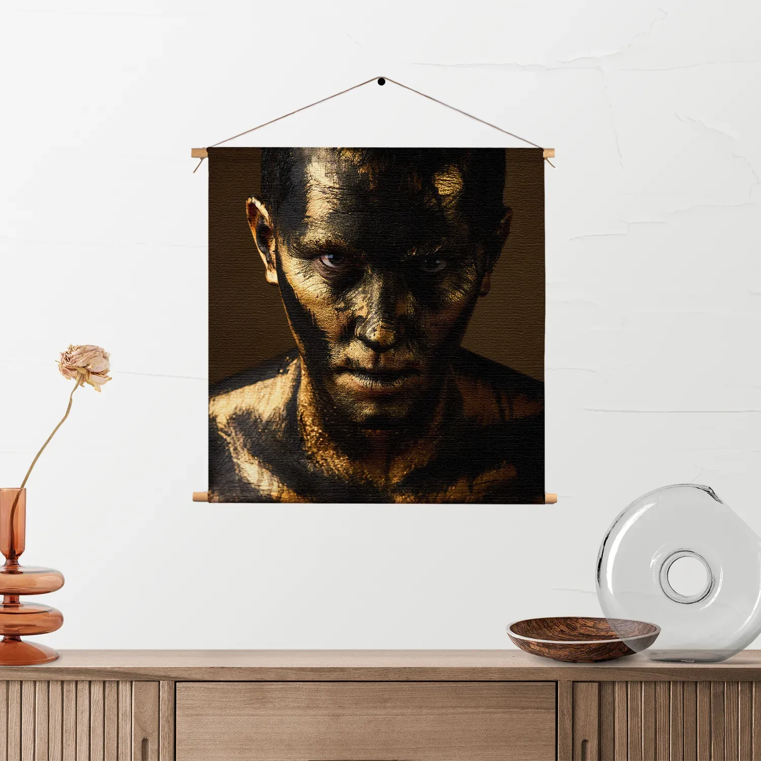 Textielposter Golden Men Vierkant Template TP Vierkant Beauty 9 2