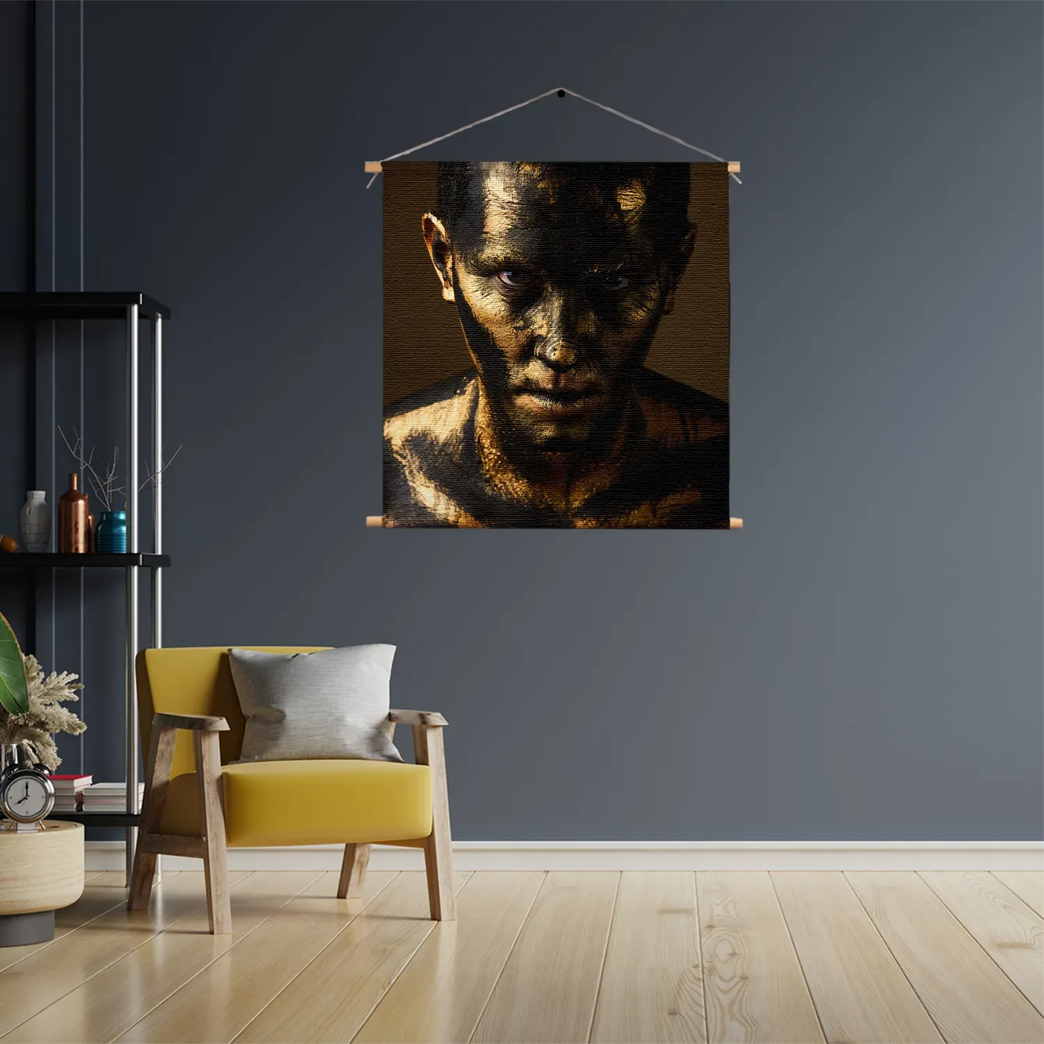 Textielposter Golden Men Vierkant Template TP Vierkant Beauty 9 3