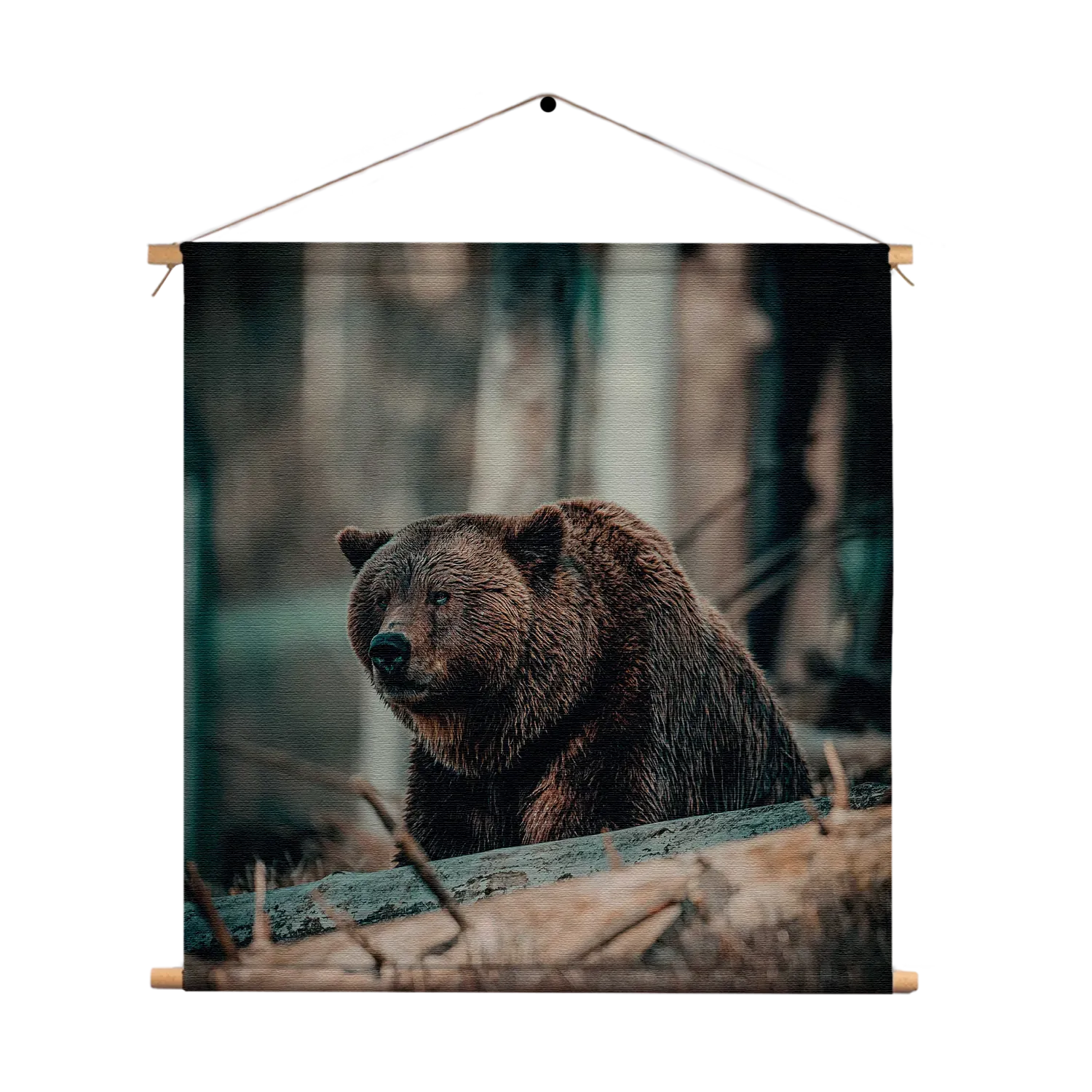 Textielposter Beer In Het Bos Vierkant Template TP Vierkant Dieren 11 1