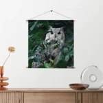 Textielposter Uil Op Tak Vierkant Template TP Vierkant Dieren 12 2