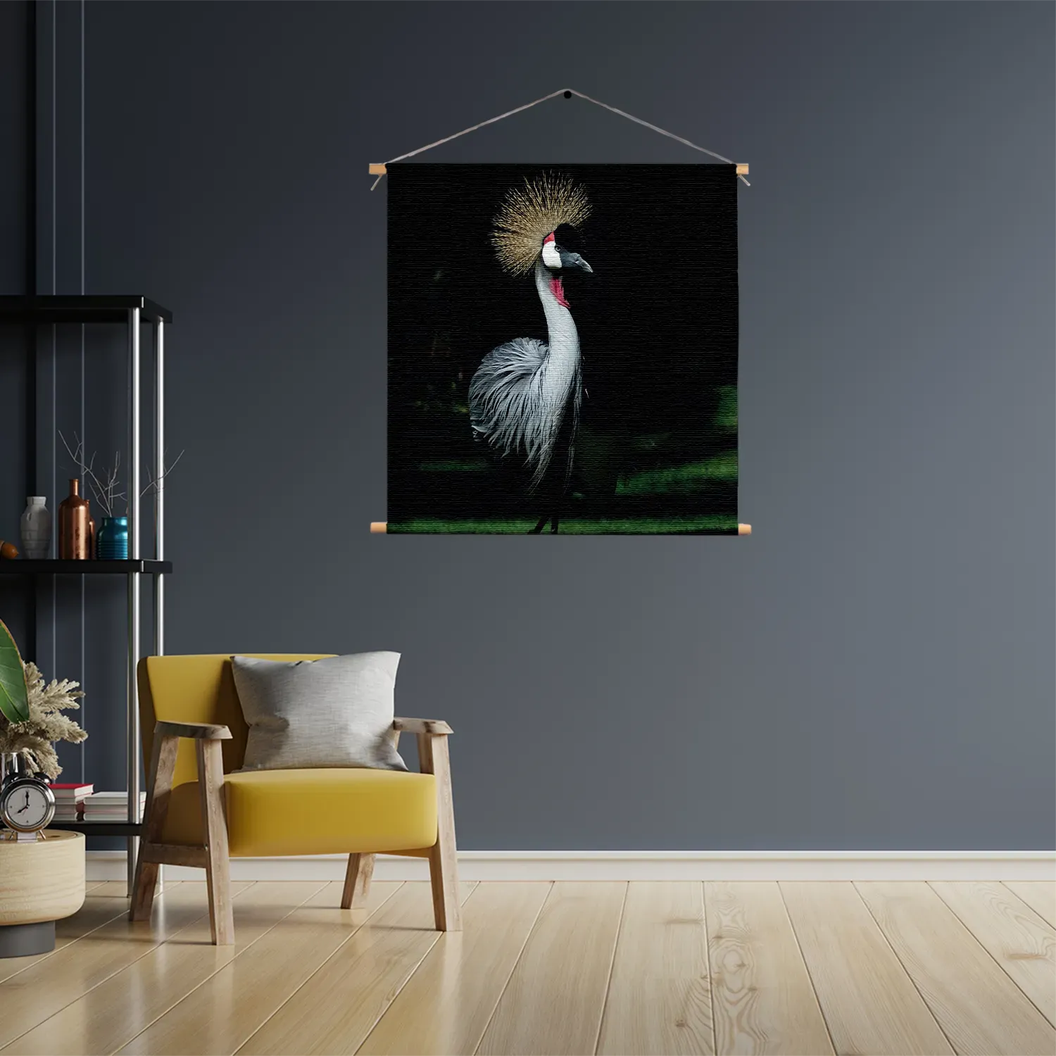 Textielposter De Witte Pauw Vierkant Template TP Vierkant Dieren 15 3