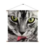 Textielposter Katte Hoofd Close up Vierkant Template TP Vierkant Dieren 16 1