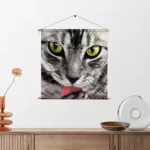 Textielposter Katte Hoofd Close up Vierkant Template TP Vierkant Dieren 16 2