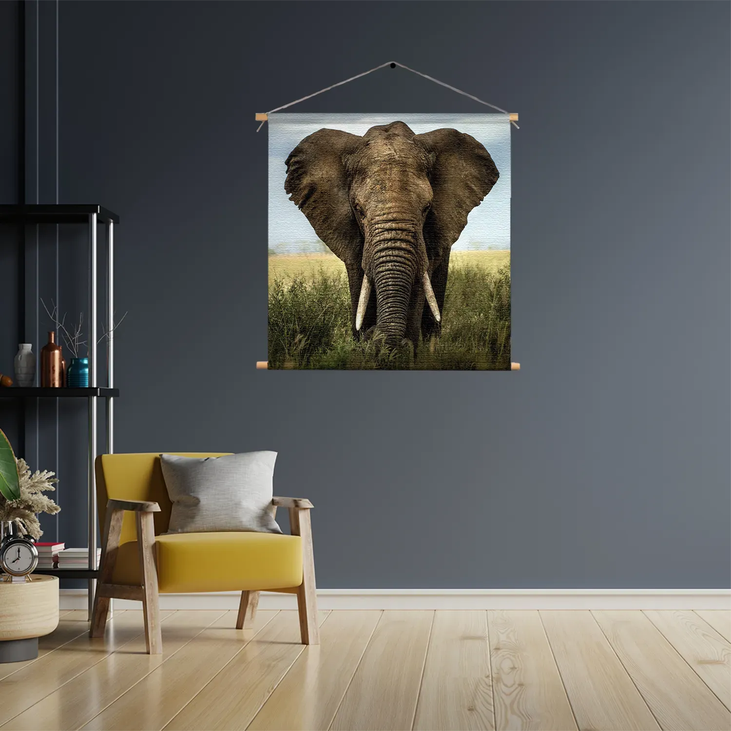 Textielposter Olifant Vierkant Template TP Vierkant Dieren 25 3