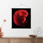 Textielposter Red Dragon Siamese Fighting Fish Vierkant Template TP Vierkant Dieren 32 2