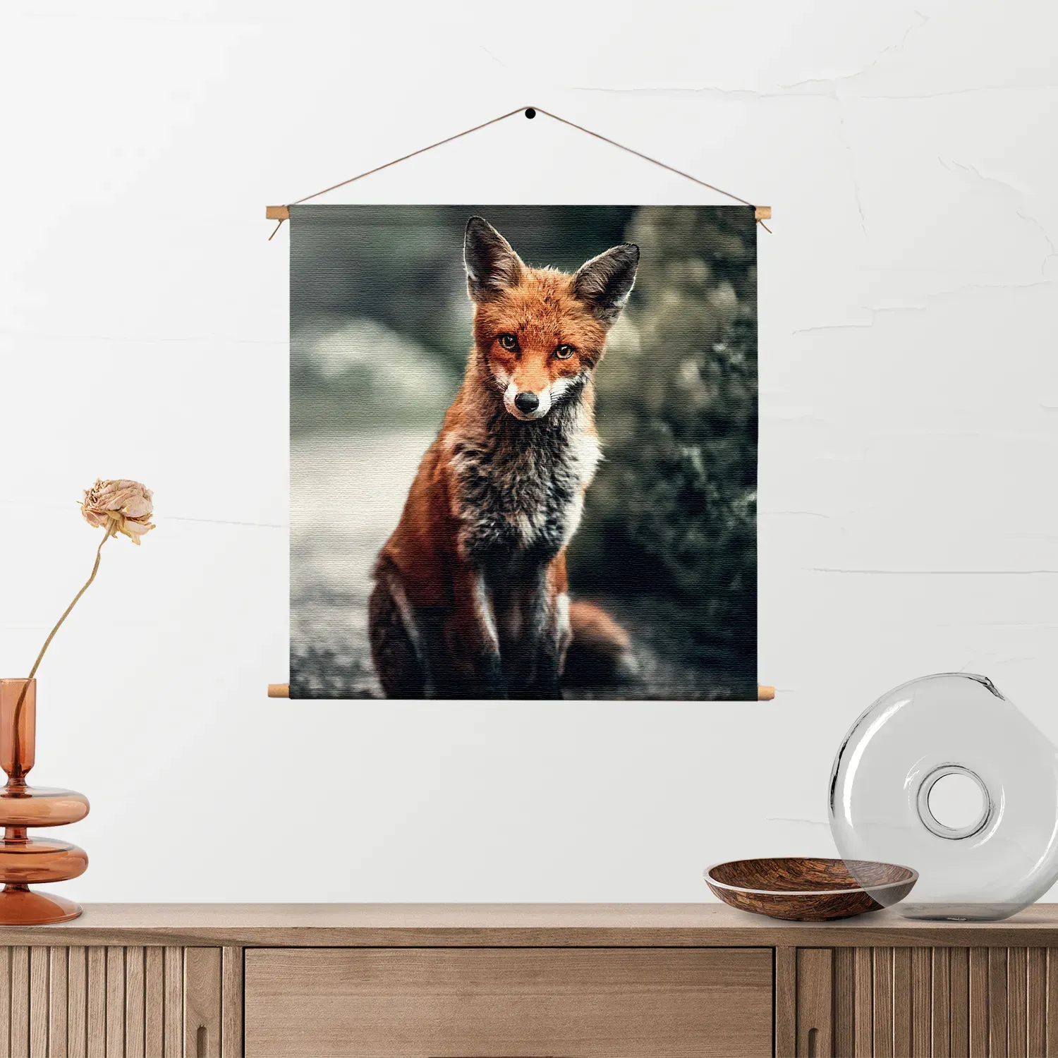 Textielposter Vosje In De Natuur Vierkant Template TP Vierkant Dieren 4 2