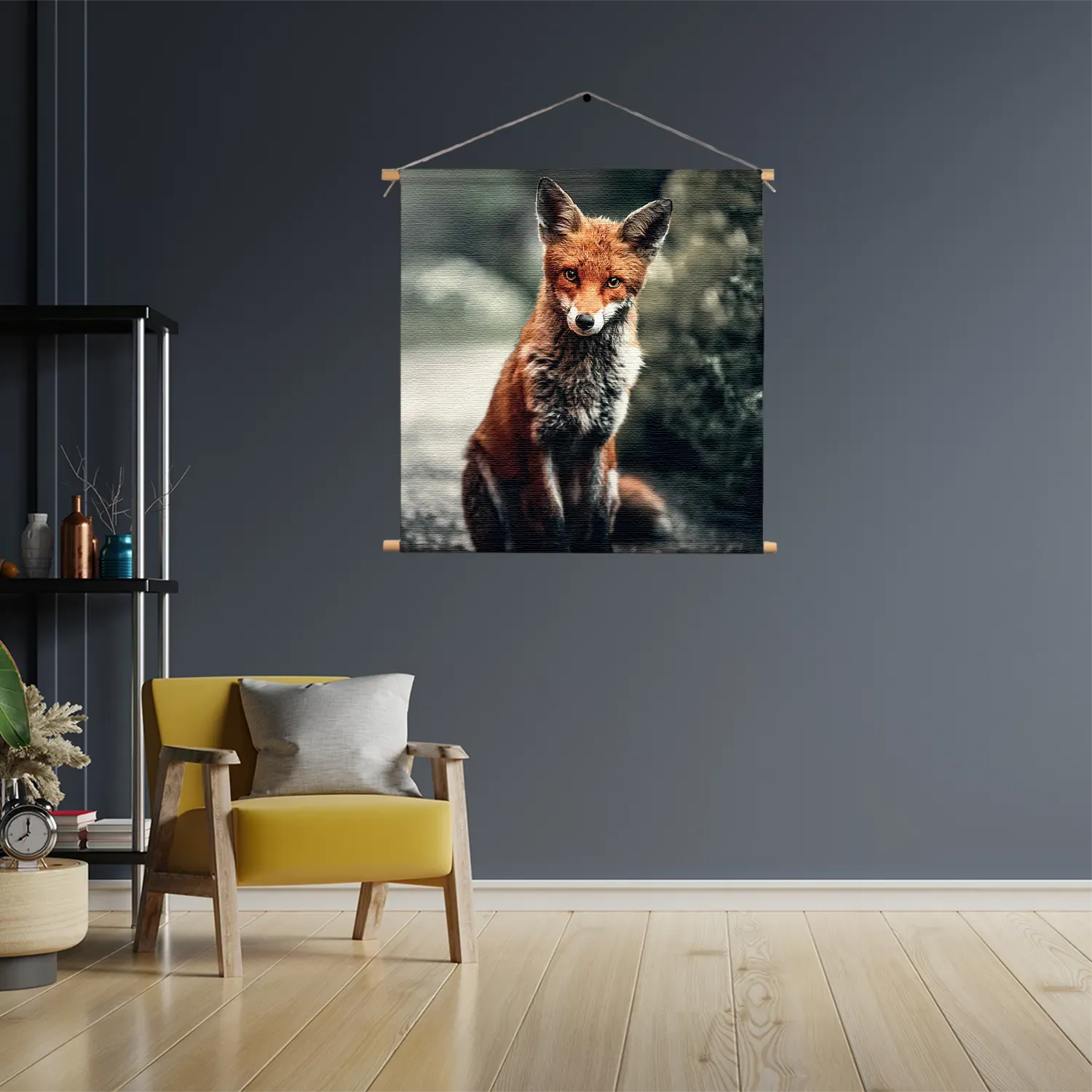 Textielposter Vosje In De Natuur Vierkant Template TP Vierkant Dieren 4 3