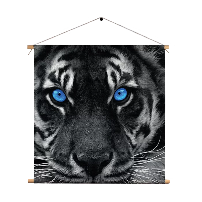 Textielposter Lion With Blue Eyes Vierkant Template TP Vierkant Dieren 42 1