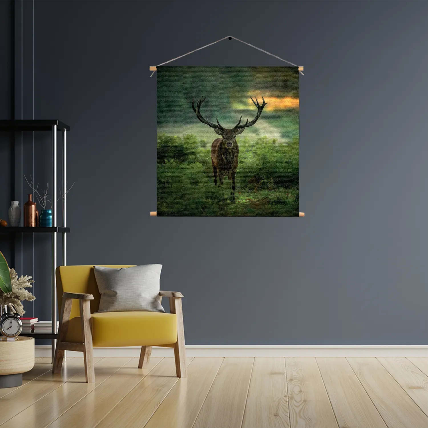 Template_TP_Vierkant_Dieren_45-3 Textielposter Edelhert In Het Bos Vierkant Template TP Vierkant Dieren 45 3