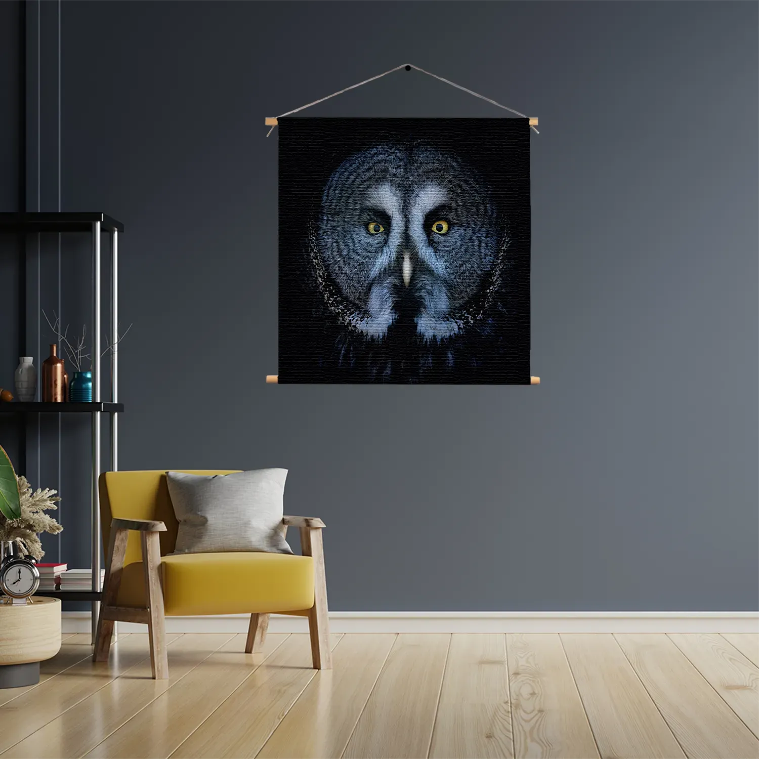 Template_TP_Vierkant_Dieren_49-3 Textielposter Uil Hoofd Close Up Vierkant Template TP Vierkant Dieren 49 3