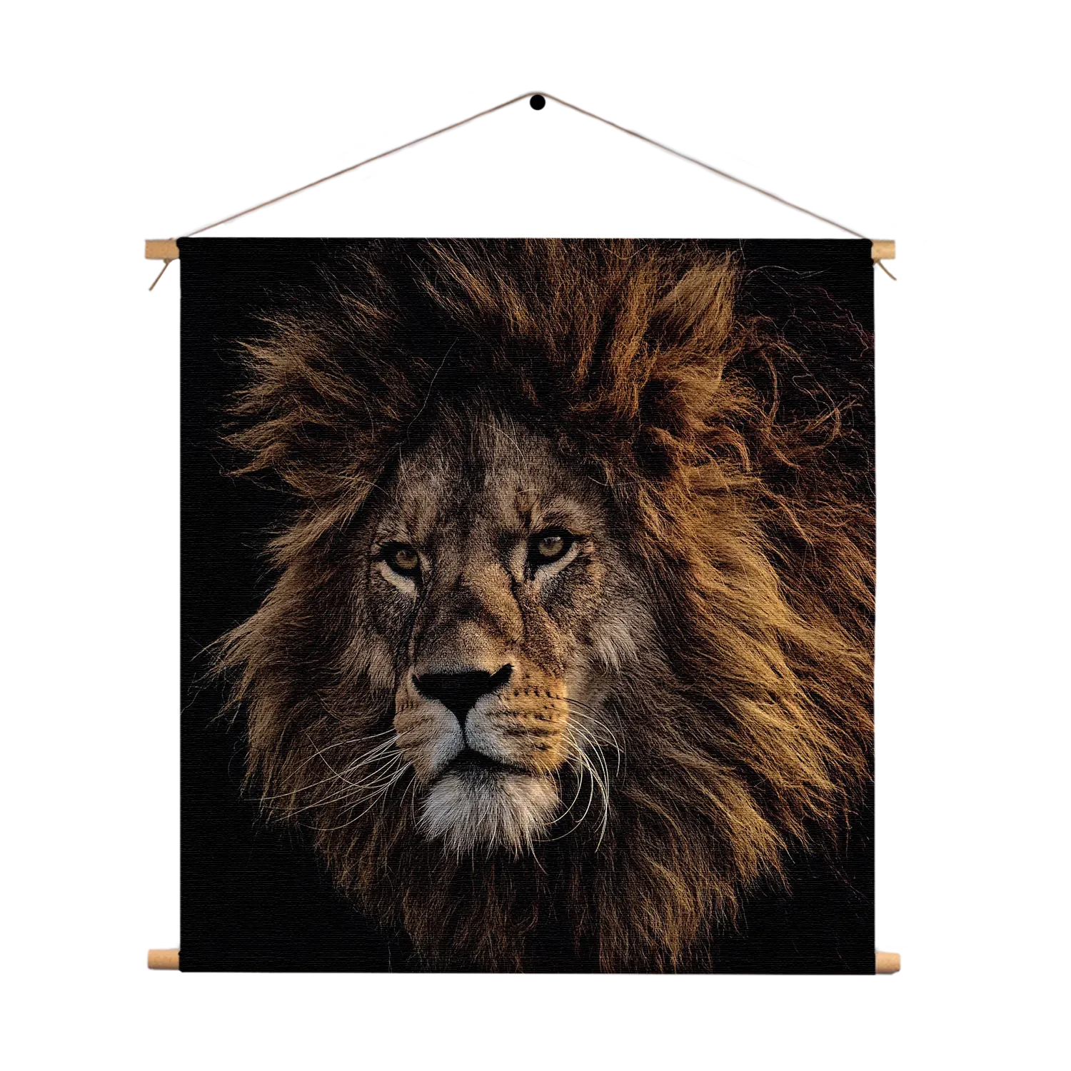 Textielposter The Lion Vierkant Template TP Vierkant Dieren 5 1