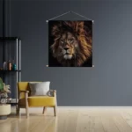 Textielposter The Lion Vierkant Template TP Vierkant Dieren 5 3