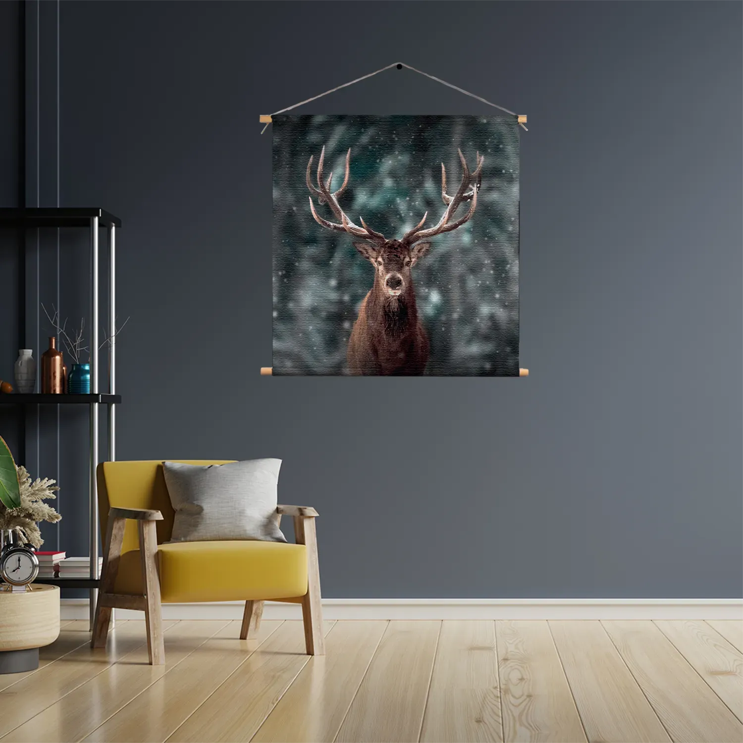 Template_TP_Vierkant_Dieren_52-3 Textielposter Edelhert In De Sneeuw Vierkant Template TP Vierkant Dieren 52 3