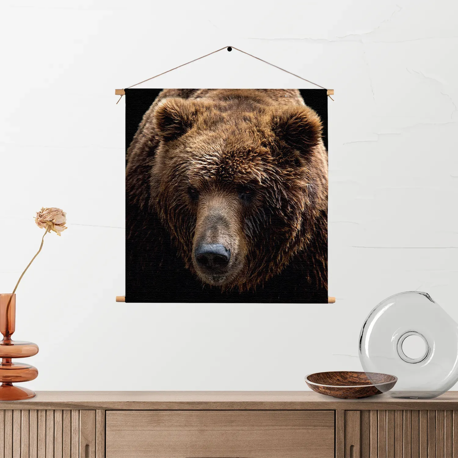 Template_TP_Vierkant_Dieren_55-2 Textielposter De Bruine Beer Vierkant Template TP Vierkant Dieren 55 2