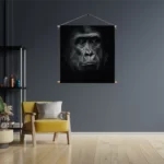 Template_TP_Vierkant_Dieren_61-3 Textielposter De Gorilla Aap Vierkant Template TP Vierkant Dieren 61 3