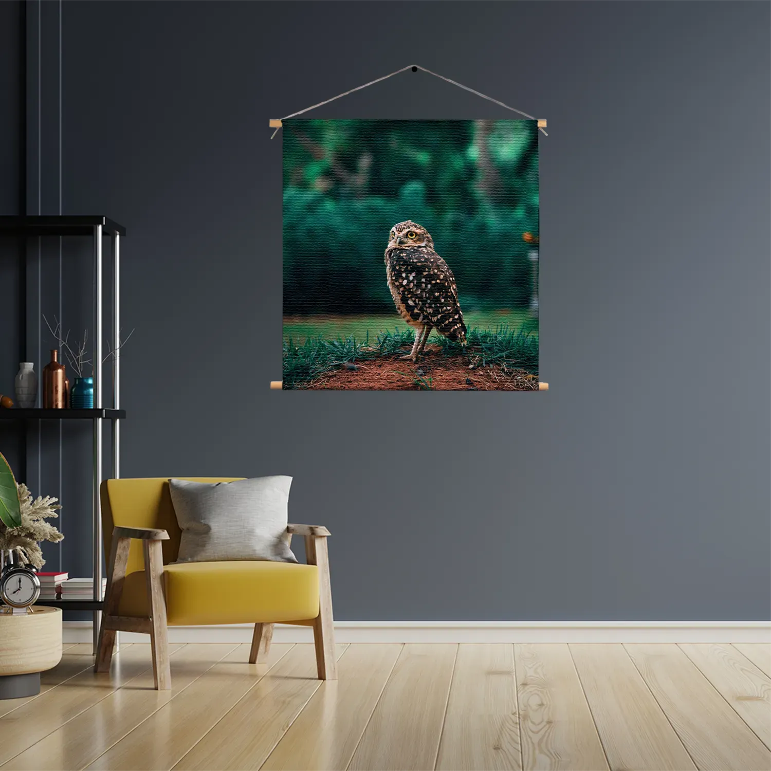 Textielposter Uil In De Natuur Vierkant Template TP Vierkant Dieren 9 3