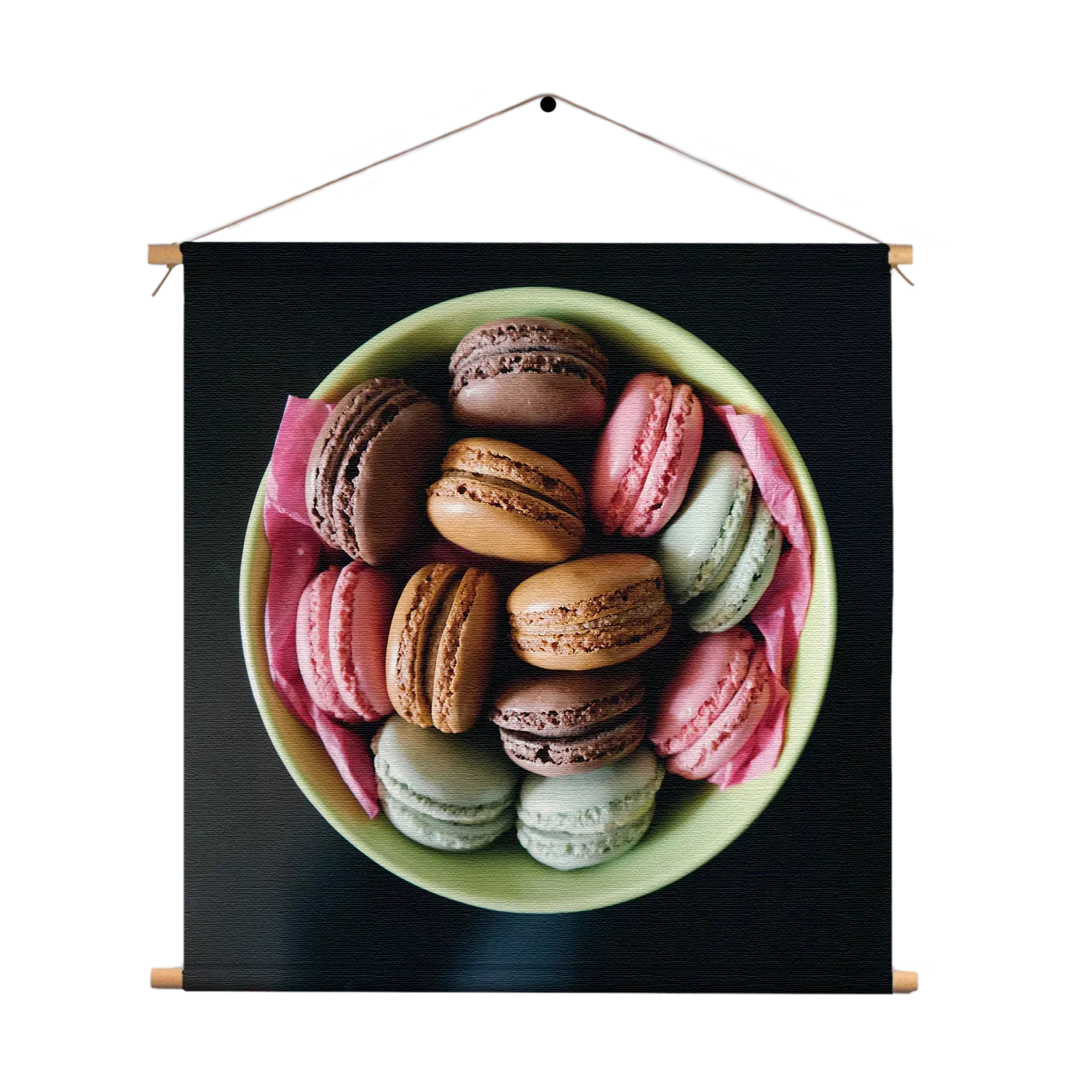Textielposter Macarons 01 Vierkant Template TP Vierkant Eten En Drinken 18 1