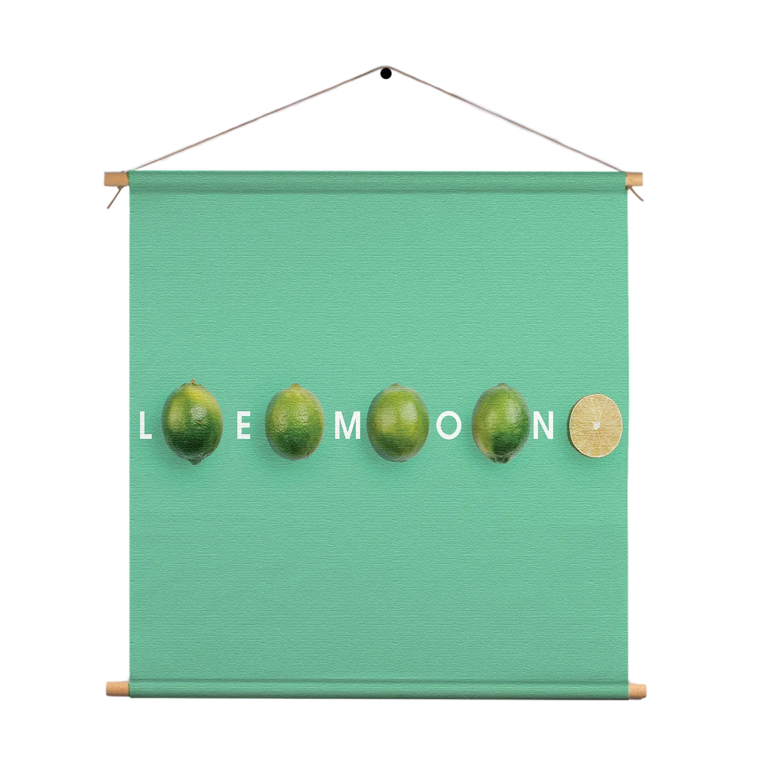 Textielposter Lemon Groen Vierkant Template TP Vierkant Eten En Drinken 2 1