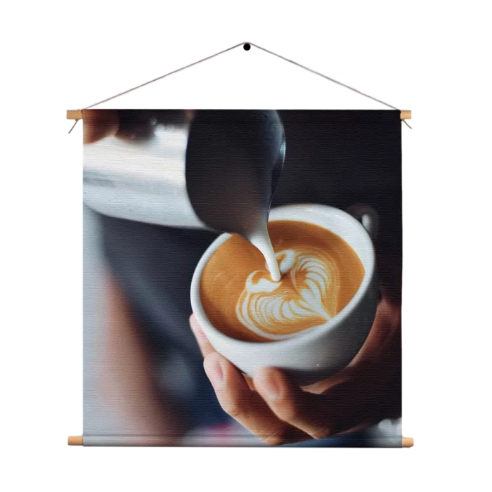 Textielposter Koffie Love Vierkant Template TP Vierkant Eten En Drinken 20 1