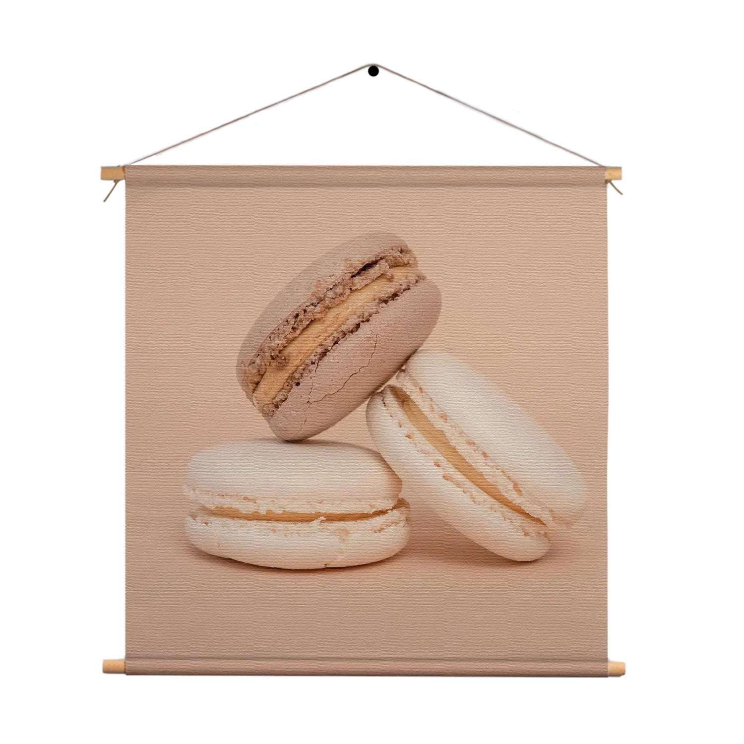 Textielposter Macarons Beige Tinten 01 Vierkant Template TP Vierkant Eten En Drinken 26 1