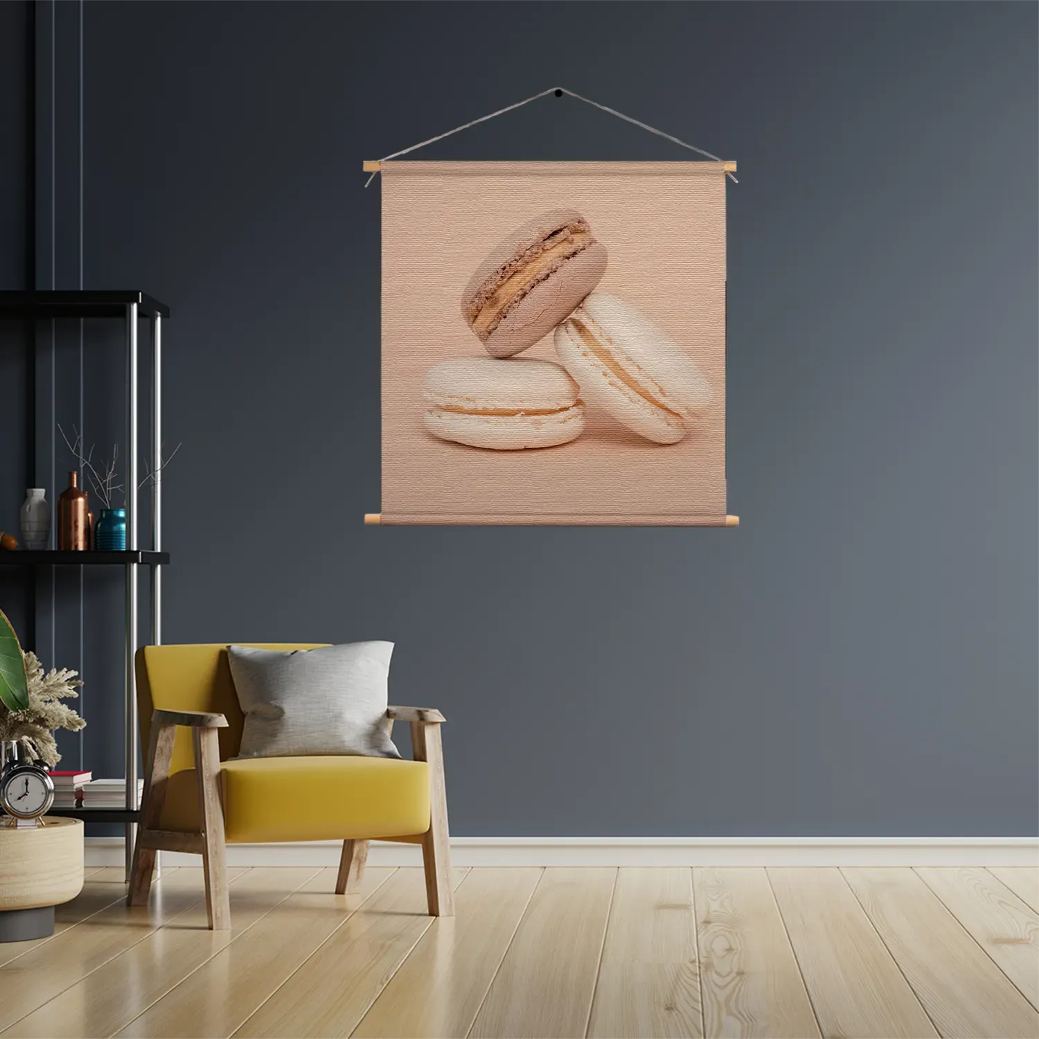 Textielposter Macarons Beige Tinten 01 Vierkant Template TP Vierkant Eten En Drinken 26 3