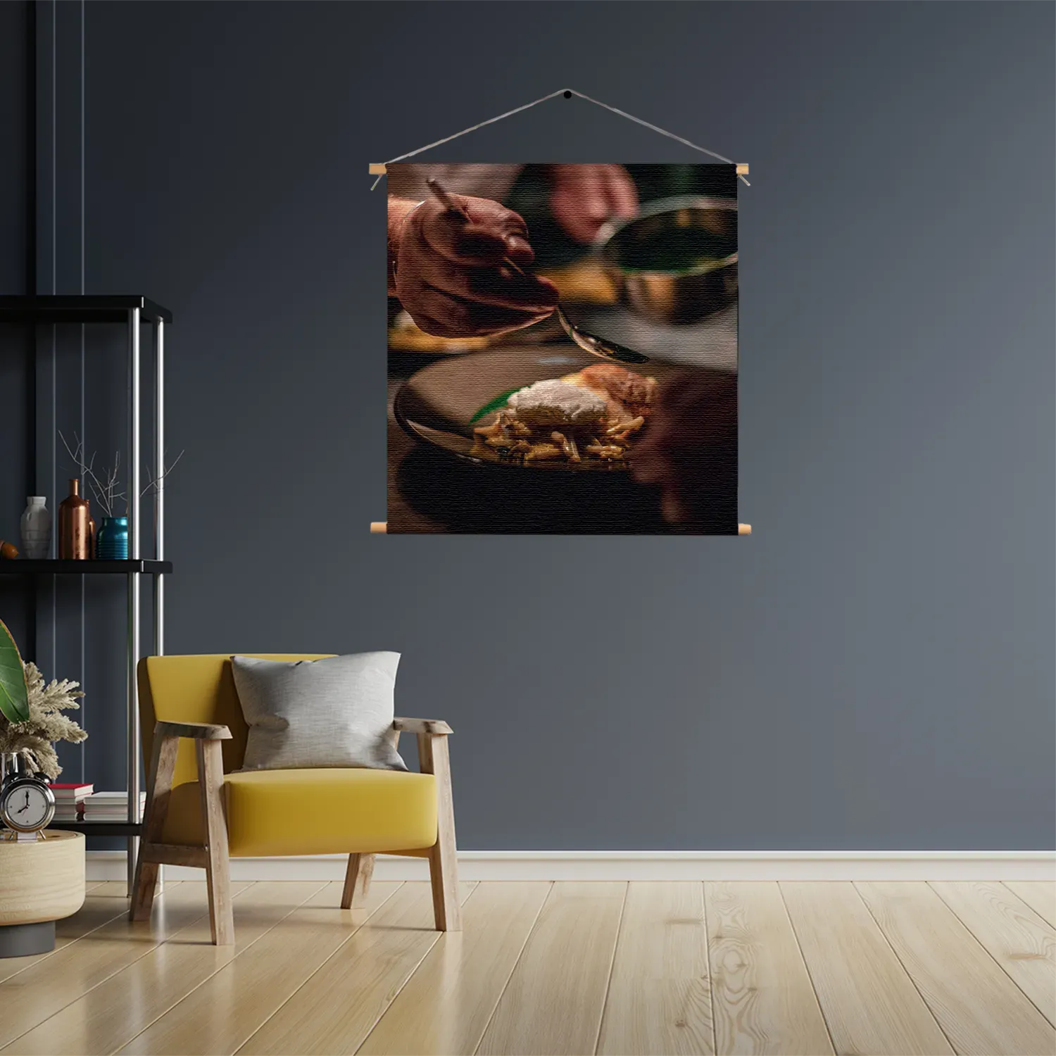 Textielposter Cheef Kok Vierkant Template TP Vierkant Eten En Drinken 30 3