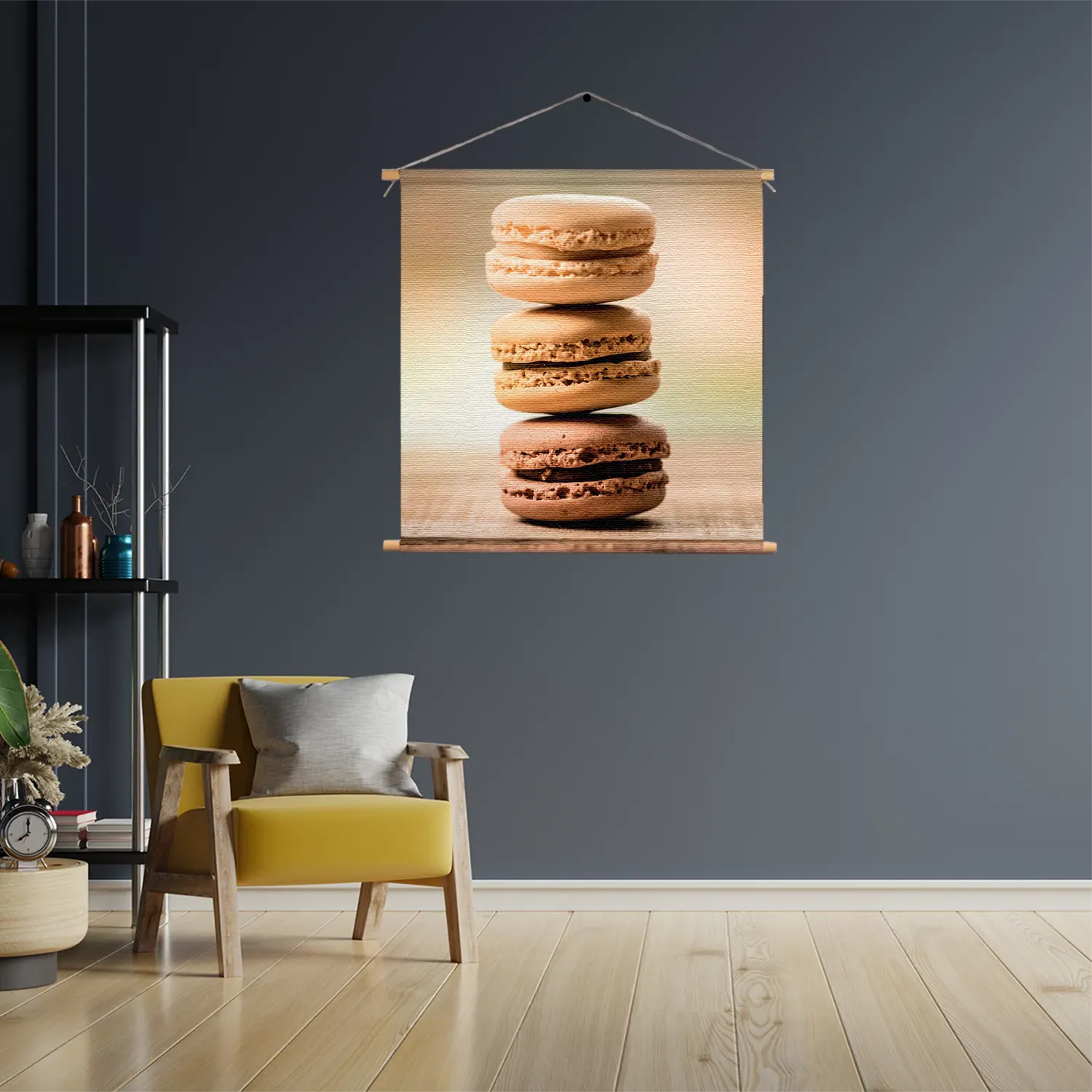 Textielposter Macarons Beige Tinten 02 Vierkant Template TP Vierkant Eten En Drinken 31 3