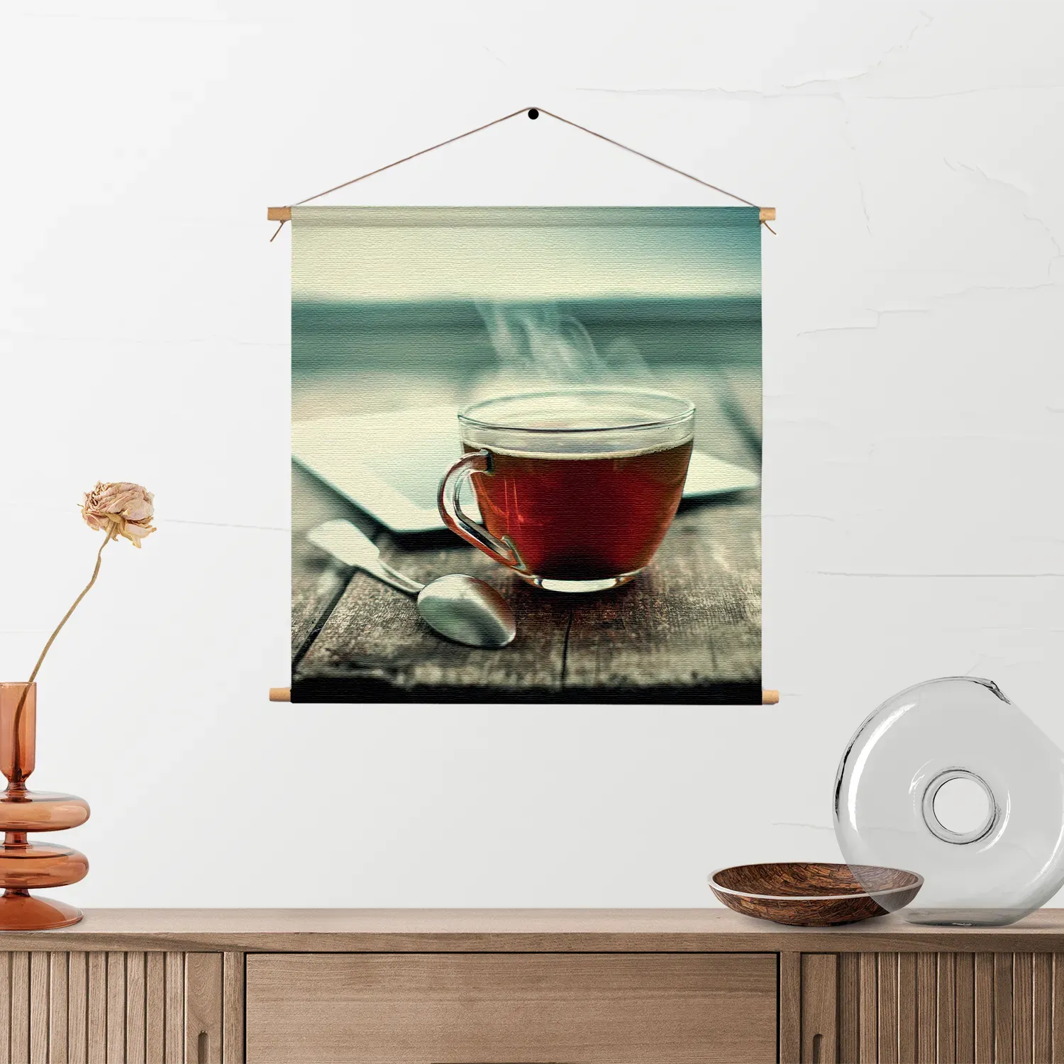 Textielposter Thee Vierkant Template TP Vierkant Eten En Drinken 33 2