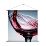 Textielposter Glas Rode wijn 01 Vierkant Template TP Vierkant Eten En Drinken 36 1