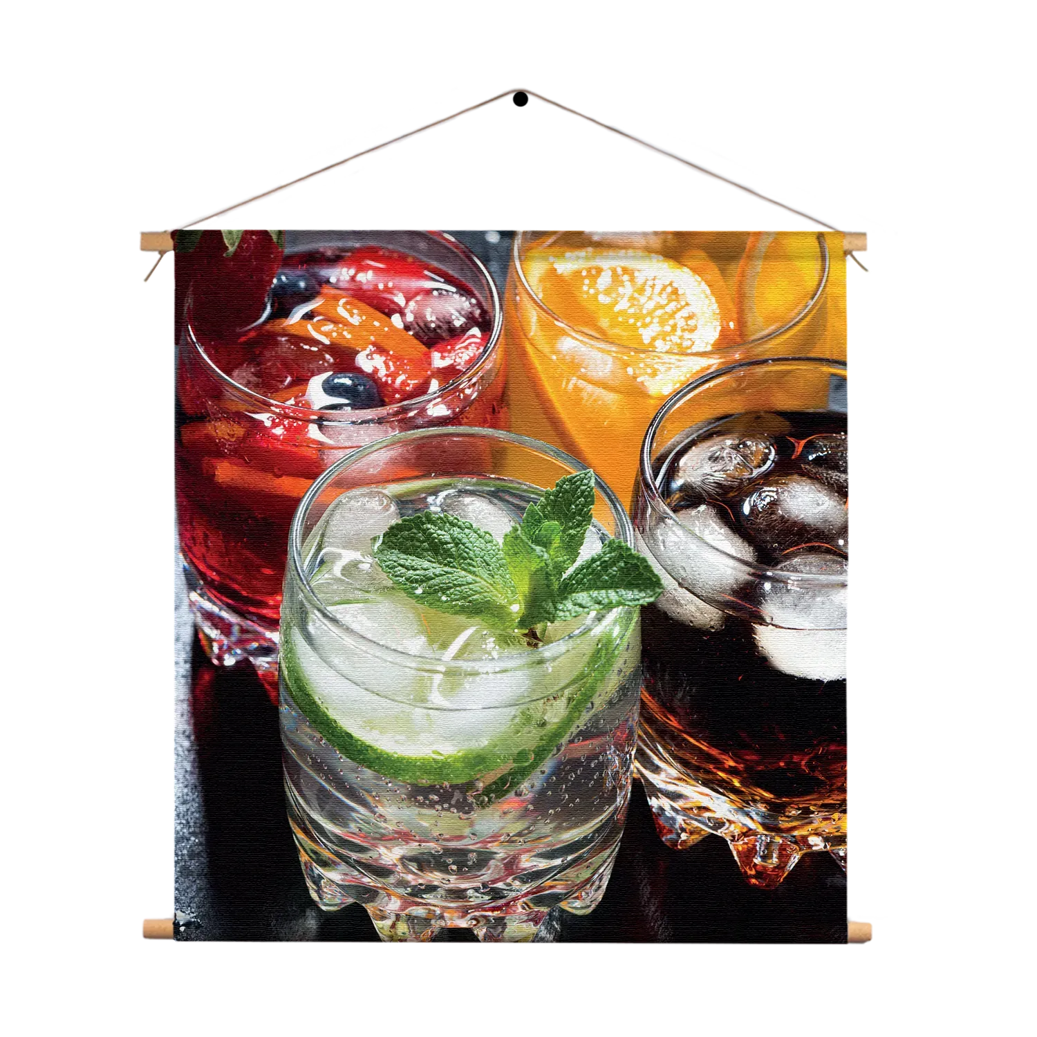 Textielposter Cocktails Vierkant Template TP Vierkant Eten En Drinken 37 1