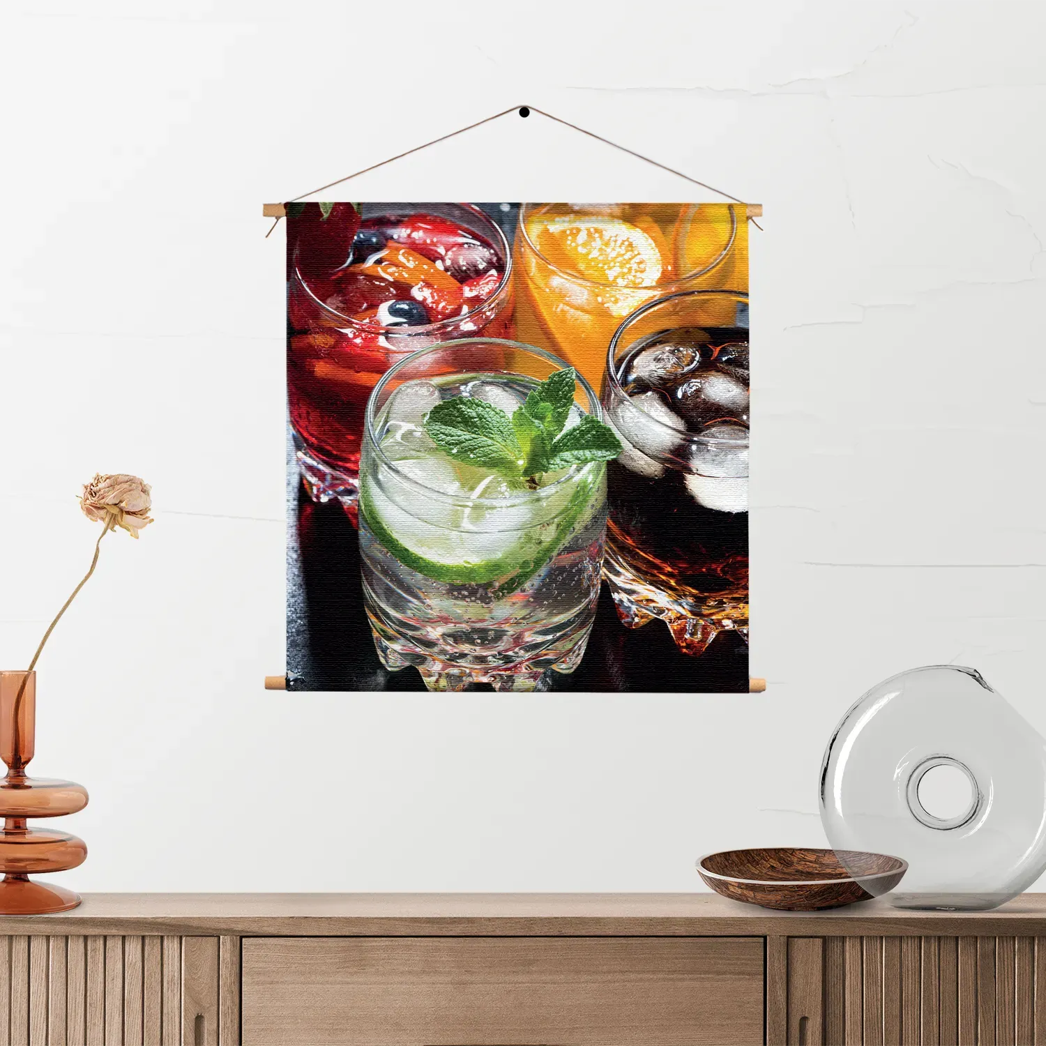 Textielposter Cocktails Vierkant Template TP Vierkant Eten En Drinken 37 2